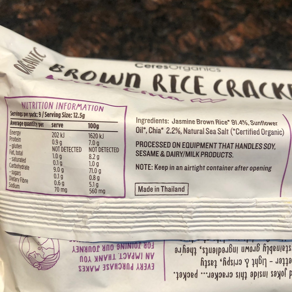 Ceres Organic Brown Rice Crackers with Chia – Vegan Reviews